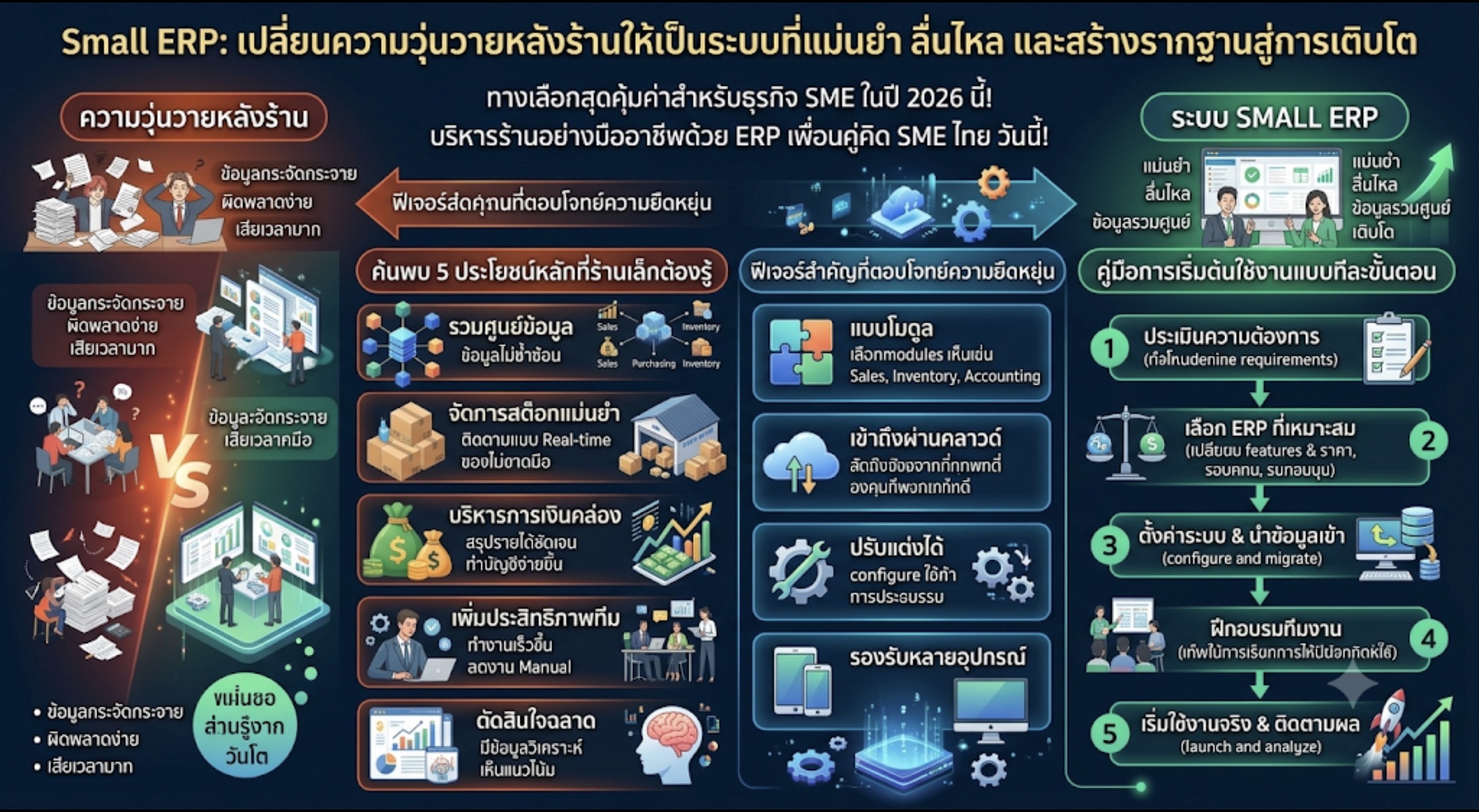 ระบบ ERP ขนาดเล็ก: ทางเลือกที่ "คุ้มค่า" สำหรับ SME เพื่อการเติบโตอย่างก้าวกระโดด
